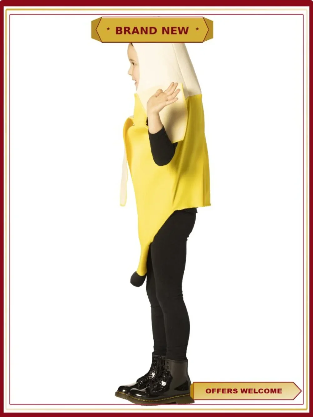 Kids Peeled Banana Halloween Costume Foam Tunic Size 3-6